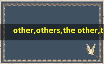 other,others,the other,the others的区别